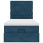 Preview: Ottoman-Bett mit Matratzen Dunkelblau 90x200 cm Samt