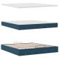 Preview: Ottoman-Bett mit Matratzen Dunkelblau 180x200 cm Samt