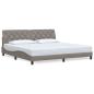 Preview: Bettgestell ohne Matratze Taupe 200x200 cm Stoff