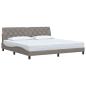 Preview: Bettgestell ohne Matratze Taupe 200x200 cm Stoff