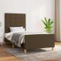 Preview: ARDEBO.de - Bettgestell ohne Matratze Dunkelbraun 80x200 cm Stoff