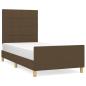 Preview: Bettgestell ohne Matratze Dunkelbraun 80x200 cm Stoff