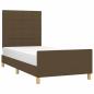 Preview: Bettgestell ohne Matratze Dunkelbraun 80x200 cm Stoff