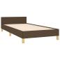 Preview: Bettgestell ohne Matratze Dunkelbraun 80x200 cm Stoff