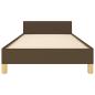 Preview: Bettgestell ohne Matratze Dunkelbraun 80x200 cm Stoff