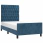Preview: Bettgestell ohne Matratze Dunkelblau 90x200 cm Samt