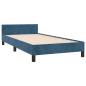 Preview: Bettgestell ohne Matratze Dunkelblau 90x200 cm Samt