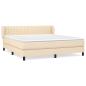 Preview: Boxspringbett mit Matratze Creme 180x200 cm Stoff
