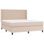 Preview: Boxspringbett Matratze Cappuccino-Braun 180x200 cm Kunstleder