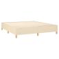 Preview: Boxspringbett mit Matratze & LED Creme 180x200 cm Stoff