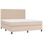 Preview: Boxspringbett mit Matratze & LED Cappuccino-Braun 180x200cm