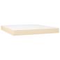 Preview: Boxspringbett mit Matratze Creme 180x200 cm Stoff