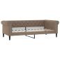 Preview: Tagesbett mit Matratze Cappuccino 90x200 cm Kunstleder