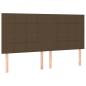 Preview: Kopfteil Dunkelbraun 160 x 5 x 118/128 cm Stoff