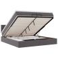 Preview: Ottoman-Bett mit Matratzen & LEDs Grau 200x200 cm Kunstleder
