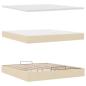 Preview: Ottoman-Bett mit Matratzen Creme 200x200 cm Stoff