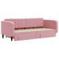 Preview: Tagesbett Ausziehbar mit Schubladen Rosa 90x200 cm Samt