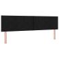 Preview: LED Kopfteil Schwarz 180 cm Stoff