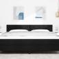 Preview: LED Kopfteil Schwarz 180 cm Stoff