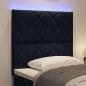 Preview: LED Kopfteil Schwarz 90 cm Stoff