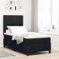 Preview: ARDEBO.de - Boxspringbett mit Kopfteil Schwarz 90 x 200 cm Stoff