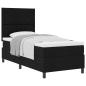 Preview: Boxspringbett mit Kopfteil Schwarz 90 x 200 cm Stoff