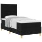 Preview: Boxspringbett mit Kopfteil Schwarz 90 x 200 cm Stoff