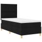 Preview: Boxspringbett mit Kopfteil Schwarz 90 x 200 cm Stoff