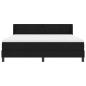 Preview: Boxspringbett mit Kopfteil Schwarz 200 x 180 cm Stoff