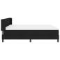 Preview: Boxspringbett mit Kopfteil Schwarz 200 x 180 cm Stoff