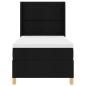 Preview: Boxspringbett mit Kopfteil Schwarz 90 x 200 cm Stoff