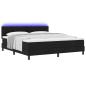 Preview: Boxspringbett mit LED-Lichtleisten Schwarz 180 x 200 cm Stoff