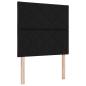 Preview: Boxspringbett mit Kopfteil Schwarz 90 x 190 cm Stoff