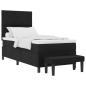 Preview: Boxspringbett mit Kopfteil Schwarz 90 x 200 cm Stoff