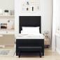 Preview: Boxspringbett mit Kopfteil Schwarz 90 x 200 cm Stoff