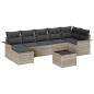 Preview: Gartensofa-set 8 stk. Hellgrau Poly-Rattan