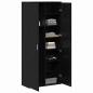 Preview: Highboard 80 x 35 x 180 cm Holzwerkstoff Schwarz Eichen-Optik