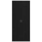 Preview: Highboard 80 x 35 x 180 cm Holzwerkstoff Schwarz Eichen-Optik