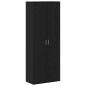 Preview: Highboard 70 x 33,5 x 180 cm Holzwerkstoff Schwarz Eichen-Optik