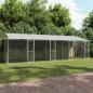 Preview: ARDEBO.de - Hundekäfig mit Dach Silber 800 x 200 x 256 cm Stahl und PE