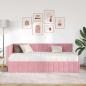 Preview: Eckbettgestell mit Matratze 2 stk. Rosa 100 x 200 cm Samt