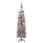 Preview: Künstlicher Weihnachtsbaum mit 150 LEDs mit Ständer Grün 120 cm