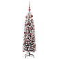 Preview: Künstlicher Weihnachtsbaum mit 150 LEDs mit Ständer Grün 120 cm
