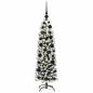 Preview: Künstlicher Weihnachtsbaum mit 150 LEDs mit Ständer Grün 120 cm