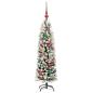 Preview: Künstlicher Weihnachtsbaum mit 150 LEDs mit Ständer Grün 120 cm