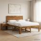 Preview: ARDEBO.de - Doppelbettgestell mit Kopfteil ROSTOCK Natur 140 x 190 cm