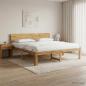 Preview: ARDEBO.de - Doppelbettgestell mit Kopfteil ROSTOCK Weiß 180 x 200 cm