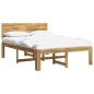 Preview: Doppelbettgestell mit Kopfteil ROSTOCK Weiß 140 x 200 cm