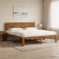 Preview: ARDEBO.de - Doppelbettgestell mit Kopfteil ROSTOCK Natur 193 x 203 cm