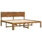 Preview: Doppelbettgestell mit Kopfteil ROSTOCK Natur 193 x 203 cm